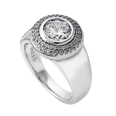 Foto van Diamonfire 814.0020 zilveren ring met zirkonia