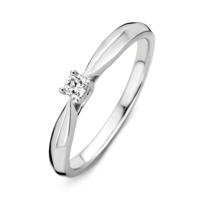 Foto van Witgouden ring met 0.09 crt diamant H/SI RG214898