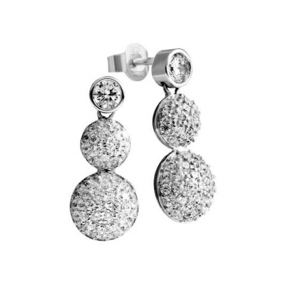 Foto van Diamonfire zilveren oorhangers met zirkonia 6215461082
