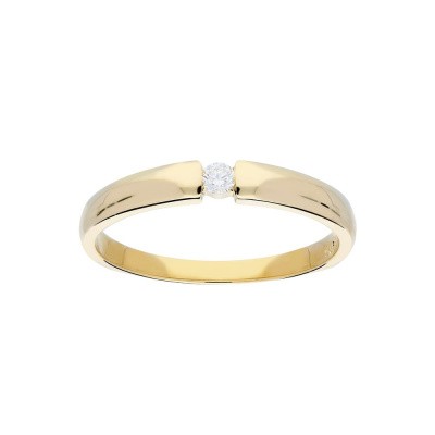 Foto van Glow gouden ring met glanzend diamant 1-0.06CT G/SI 214.2002