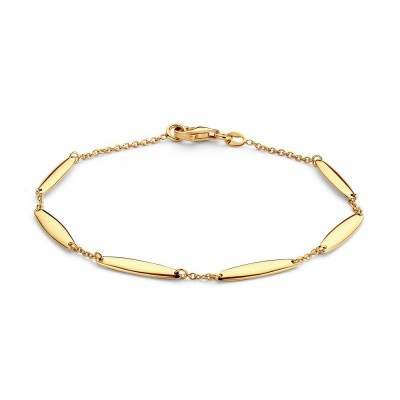 Foto van Geelgouden schakelarmband