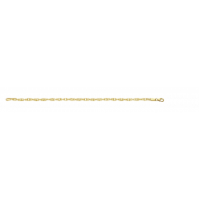 Foto van 14 krt Gouden armband met zilveren kern 40-SIN0218