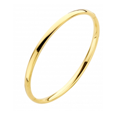 Foto van 8 krt gouden bangle ovaal met zilveren kern 33-A35XX05