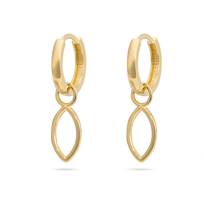 Foto van Geelgouden oorhangers 14 krt EDC01-6621 van Swing Jewels Dangle Hoops