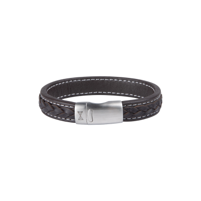 Foto van AZE armband Retro Wave Brown (19,5cm) AZ-BL015-B-195