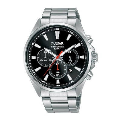 Foto van PULSAR PT3A39X1 Herenhorloge chronograaf staal 43 mm