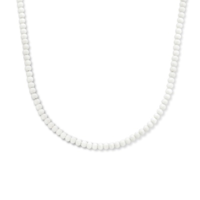 Foto van Zilveren collier met wit kristalglas 1335686