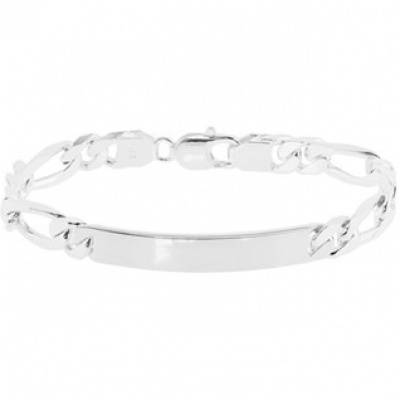 Foto van Graveerarmband figaro plaat 7,6 mm 20 cm 10.05674