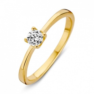 Foto van Ring geelgoud zirkonia RB125985 maat 52