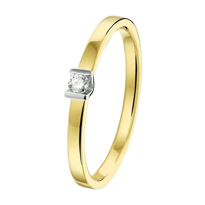 Foto van 14 krt bicolour gouden ring 4207992