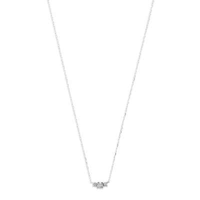 Foto van 18 krt witgouden collier met 0.14 crt diamant 7100046