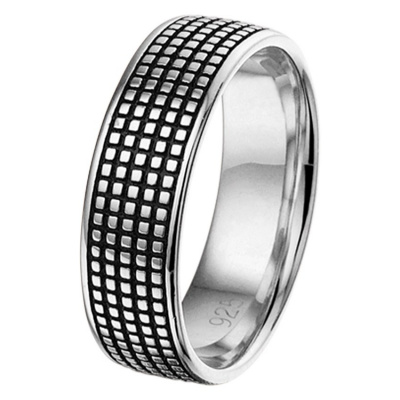 Foto van Zilveren Ring oxi heren 11.01307