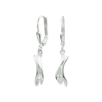 Foto van Zilveren oorhangers met zirkonia 1021071