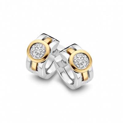 Foto van Creolen zilver/goud zirkonia OF625959