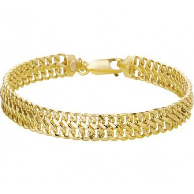 Foto van Gouden armband gourmet dubbel 8 mm 50.00120