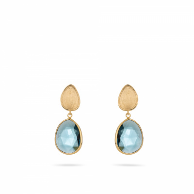 Foto van Italo Bottene 14 krt gouden oorsieraden met London Blue Topaas OR2145LB