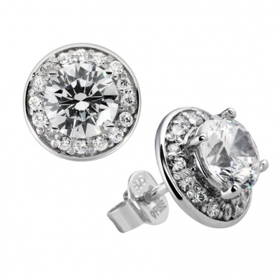 Foto van Diamonfire zilveren oorknoppen met zirkonia 806.0055.00