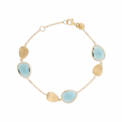 Foto van Italo Bottene 14 krt gouden armband met London Blue Topaas BR3216LB