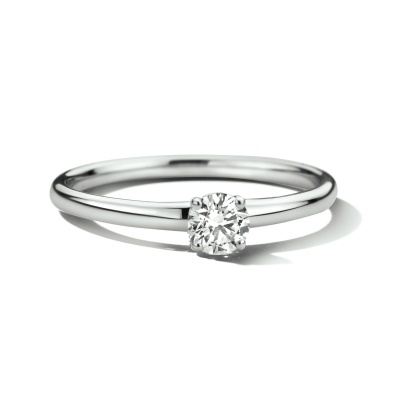 Foto van 14 krt witgouden ring met 0.25 krt lab grown diamant 4600124