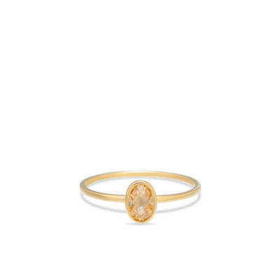 Foto van Geelgouden ring met zirkonia