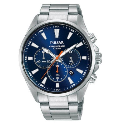 Foto van PULSAR PT3A37X1 Herenhorloge chronograaf staal 43 mm