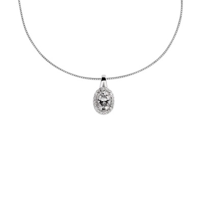 Foto van Zilveren collier met hanger met zirkonia 6513381082