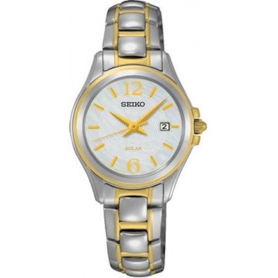 Foto van Seiko dameshorloge bi-color solar SUT234P1
