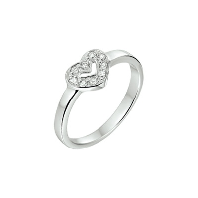 Foto van Zilveren ring met hart zirkonia 1319156