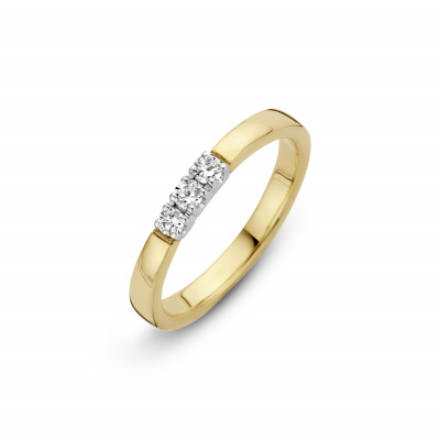 Foto van Gouden ring met 5 x 0.05 crt diamant 70.611.0525