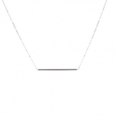 Foto van LOVENOTES ZILVEREN SYMBOOLCOLLIER - ANKER - STAAF - GERHODINEERD - 39+4 CM