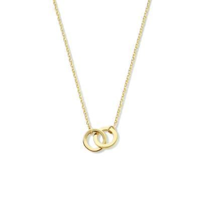 Foto van Geelgouden collier rondjes 40.24413
