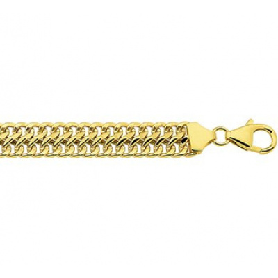 Foto van Gouden armband gourmet dubbel 8 mm 50.00121