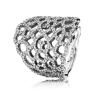 Foto van Pandora 190907CZ zilveren opengewerkte ring met zirkonia