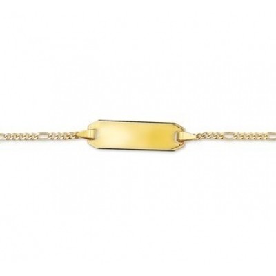 Foto van Graveerarmband hart figaro plaat 6 mm 11 - 13 cm 4012091