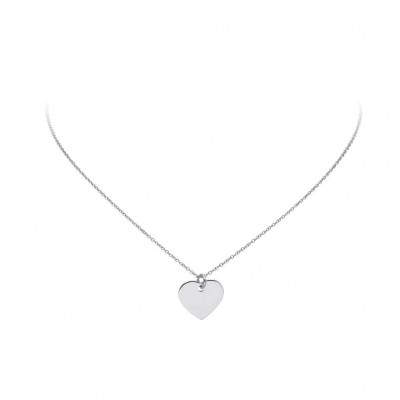 Foto van LOVENOTES ZILVEREN COLLIER - 102.0557.45 HART 14X15MM - GERODINEERD - 42+3CM