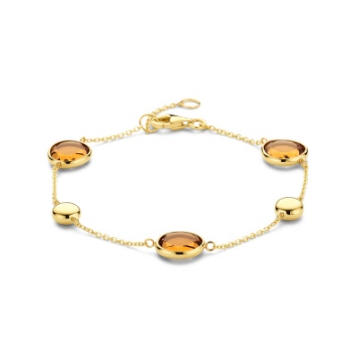 Foto van 14 krt gouden armband met citrien 4027509
