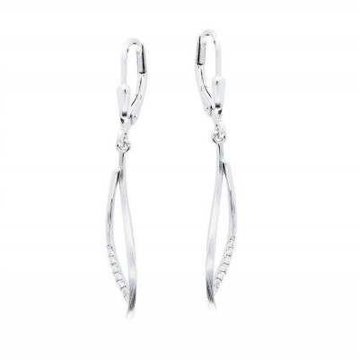 Foto van BEST BASICS ZILVEREN OORHANGERS - 108.0602.00 ZIRKONIA - GERODINEERD