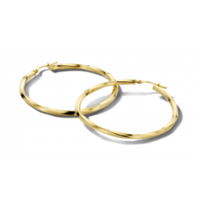 Foto van Gouden creolen met zilveren kern 40-ORGV40