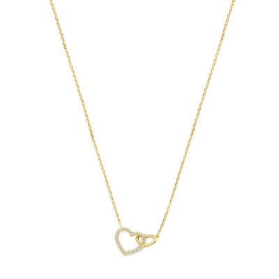 Foto van 14 krt gouden collier met zirkonia 4028476