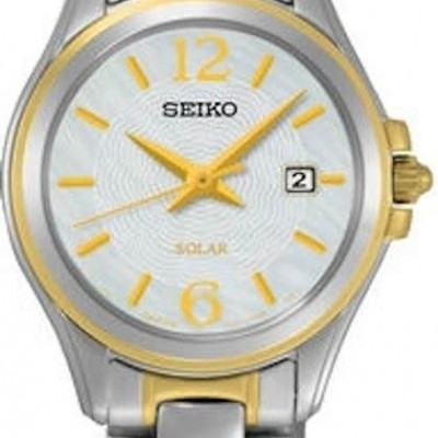 Foto van Seiko dameshorloge bi-color solar SUT234P1