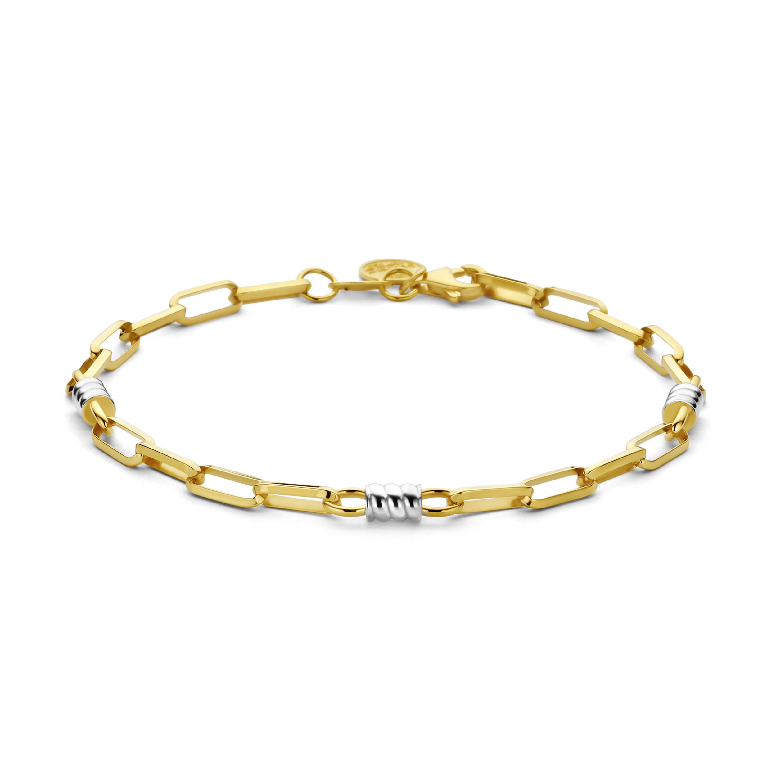 14 krt bicolour gouden armband SWEB10360-B 