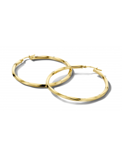 Gouden creolen met zilveren kern 40-ORGV40