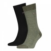Afbeelding van TOMMY HILFIGER MEN SOCK 2-PACK NAPPY HERRINGBONE ARMY GREEN
