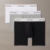 Afbeelding van CALVIN KLEIN ICON COTTON STRETCH BOXER BRIEF 3P GREY HEATHER/WHITE/BLACK