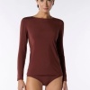 Afbeelding van OROBLU PERFECT LINE MODAL TSHIRT ROUND NECK CACAO