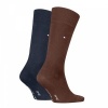 Afbeelding van TOMMY HILFIGER MEN SOCK CLASSIC 2P CHOCOLATE BROWN