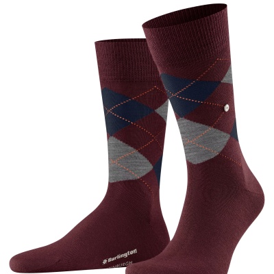 Foto van BURLINGTON EDINBURGH SOKKEN CLARET