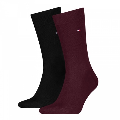 Foto van TOMMY HILFIGER CLASSIC SOCK 2P BURGUNDY