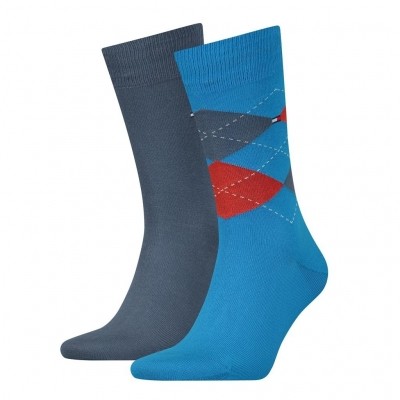 Tommy Hilfiger 2 pack heren sokken 391156 168 blue combo Tommy Hilfiger 2 pack heren sokken 391156 168 blue combo