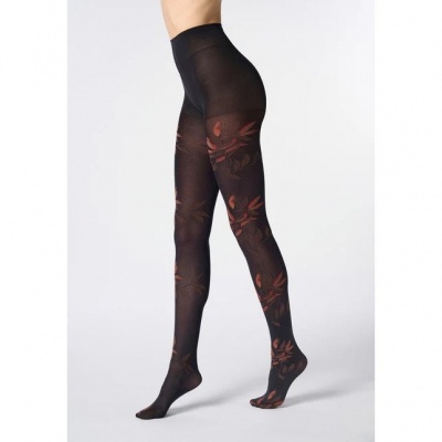 Foto van OROBLU PANTY SHADED LEAVES BLACK 